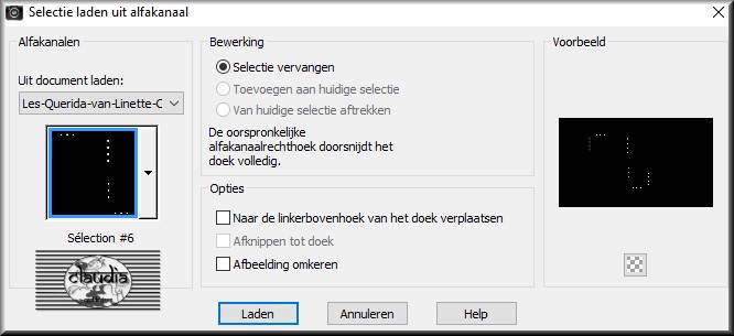 Selecties - Selectie laden/opslaan - Selectie laden uit alfakanaal : Sélection #6