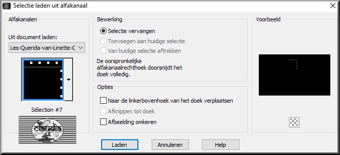 Selecties - Selectie laden/opslaan - Selectie laden uit alfakanaal : Sélection #7