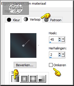 Maak een Verloop met deze instellingen