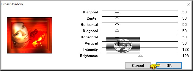 Effecten - Insteekfilters - Graphics Plus - Cross Shadow