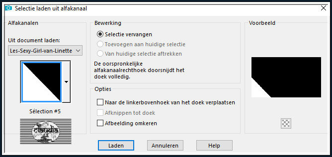 Selecties - Selectie laden/opslaan - Selectie laden uit alfakanaal : Sélection #5