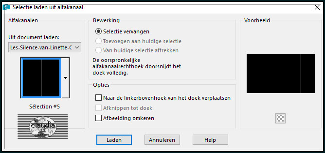 Selecties - Selectie laden/opslaan - Selectie laden uit alfkanaal : Sélection #5