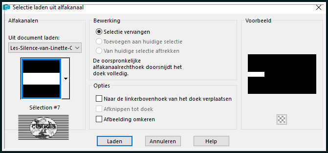 Selecties - Selectie laden/opslaan - Selectie laden uit alfkanaal : Sélection #7