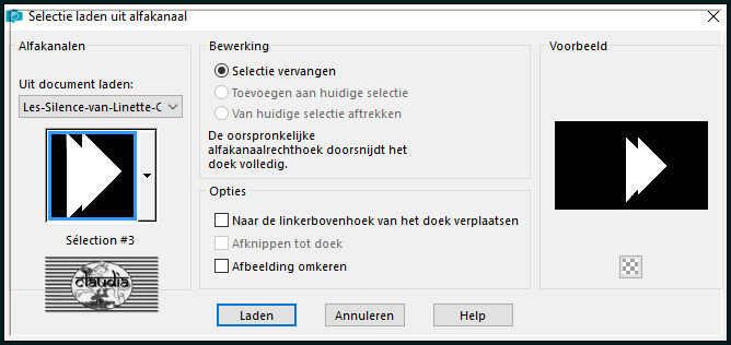 Selecties - Selectie laden/opslaan - Selectie laden uit alfkanaal : Sélection #3