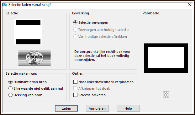 Selecties - Selectie laden/opslaan - Selectie laden vanaf schijf : selc-3-taodies©crealine