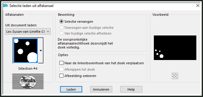 Selecties - Selectie laden/opslaan - Selectie laden uit alfakanaal : Sélection #4