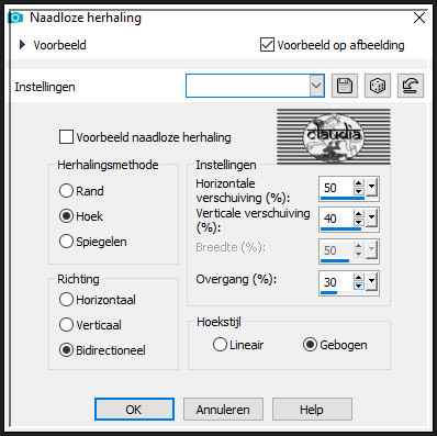 Effecten - Afbeeldingseffecten - Naadloze herhaling