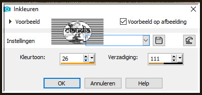 Aanpassen - Kleurtoon en verzadiging - Inkleuren