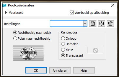 Effecten - Vervormingseffecten - Poolcoördinaten
