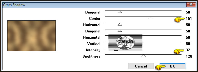 Effecten - Insteekfilters - Graphics Plus - Cross Shadow