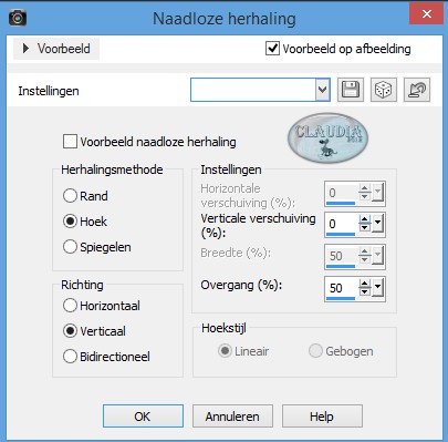 Effecten - Afbeeldingseffecten - Naadloze herhaling