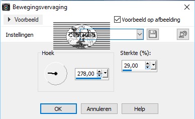 Instellingen Bewegingsvervaging