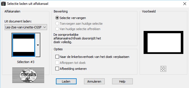 Selectie laden uit alfakanaal : Sélection #3