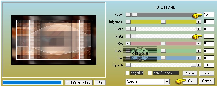 Instellingen filter AAA Frames - Foto Frame