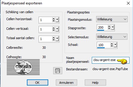 Geef de tube dezelfde naam en klik op OK