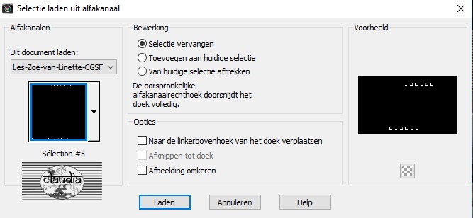 Selectie laden uit alfakanaal : Sélection #5