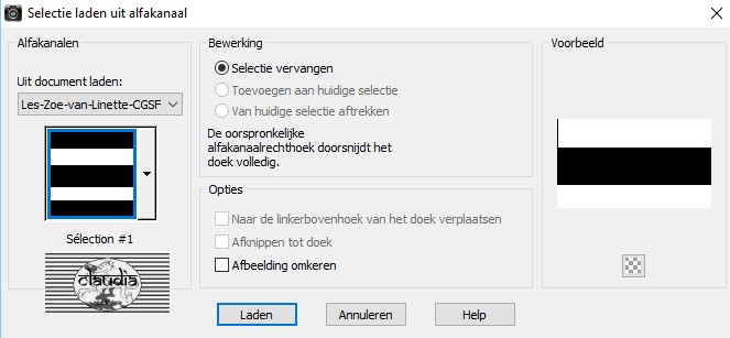 Selectie laden uit alfakanaal : Sélection #1