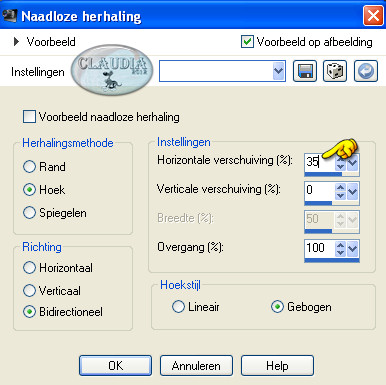 Instellingen naadloze herhaling