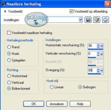 Instellingen naadloze herhaling