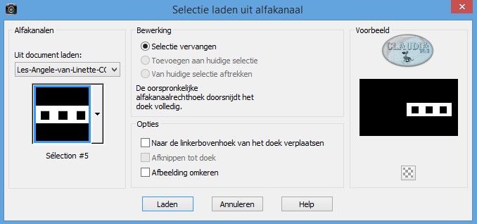 Selectie laden uit alfakanaal : Sélection #5