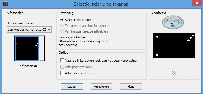 Selectie laden uit alfakanaal : Sélection #6