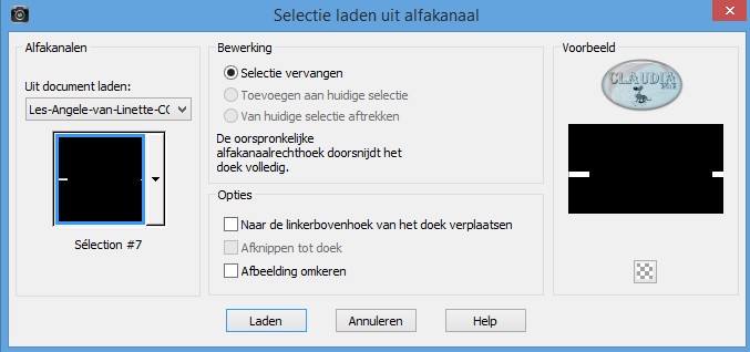 Selectie laden uit alfakanaal  : Sélection #7