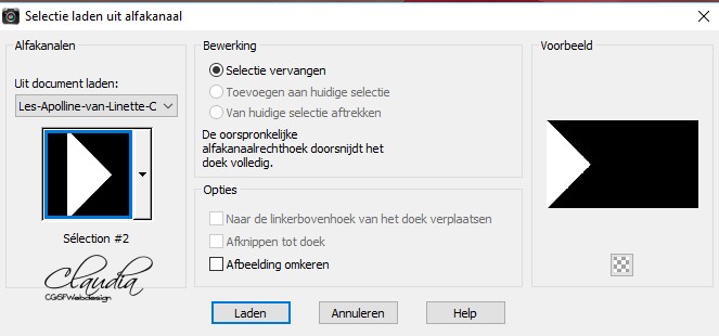 Selectie laden uit alfkanaal : Sélection #2