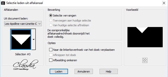 Selectie laden uit alfkanaal : Sélection #3