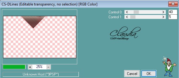 Instellingen filter Carolaine and Sensibility - CS-DLine
