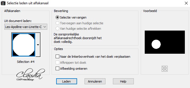 Selectie laden uit alfakanaal : Sélection #4