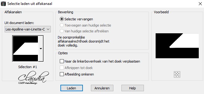 Selectie laden uit alfakanaal : Sélection #1