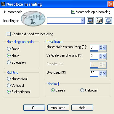 Instellingen Naadloze herhaling