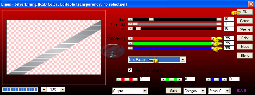 Instellingen filter AP 01 [Innovations] - Lines - SilverLining