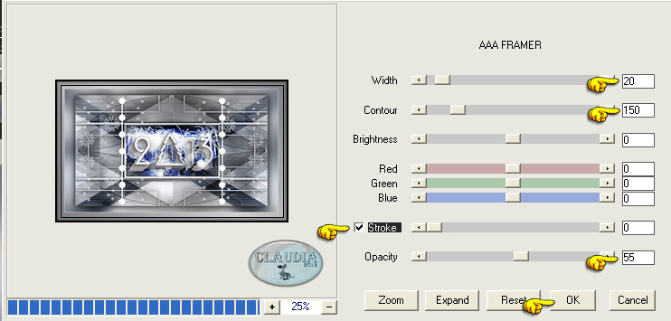 Instellingen filter AAA Filters - AAA Framer