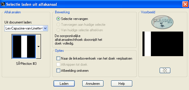 Selectie laden uit alfkanaal