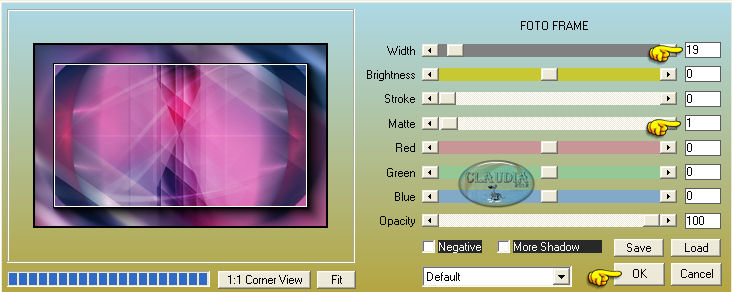 Instellingen filter AAA Frames - Foto Frame