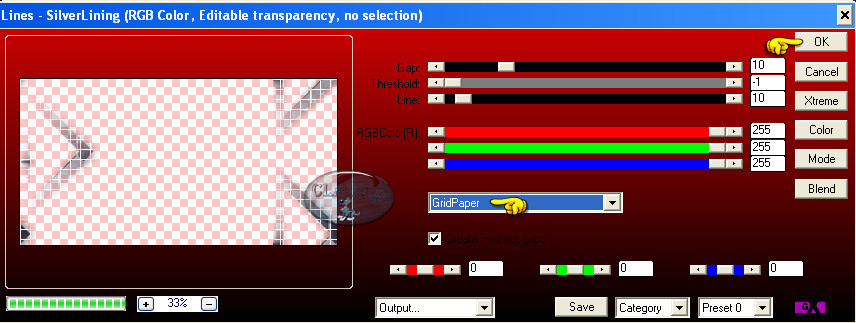 Instellingen filter AP 01 [Innovations] - Lines - SilverLining