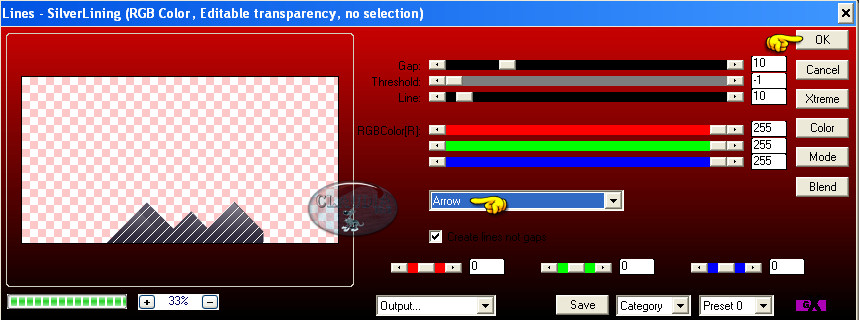 Instellingen filter AP 01 [Innovations] - Lines - SilverLining