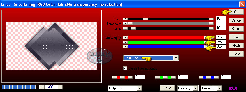 Instellingen filter AP 01 [Innovations] - Lines - SilverLining