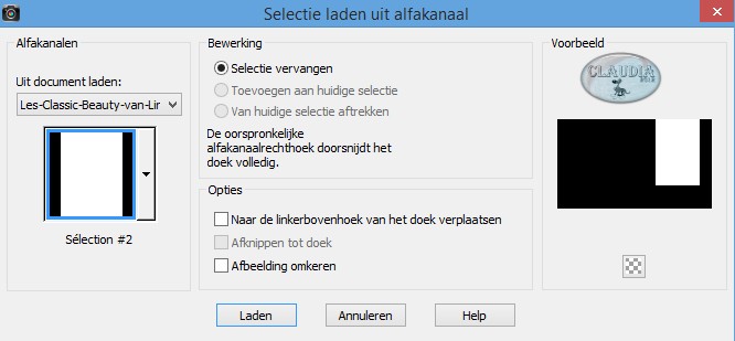 Selectie laden uit alfakanaal : Sélection #2 