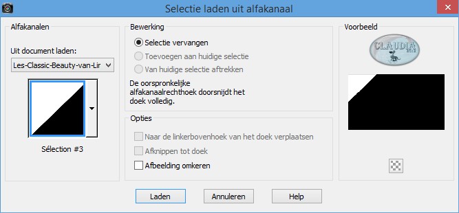 Selectie laden uit alfkanaal : Sélection #3