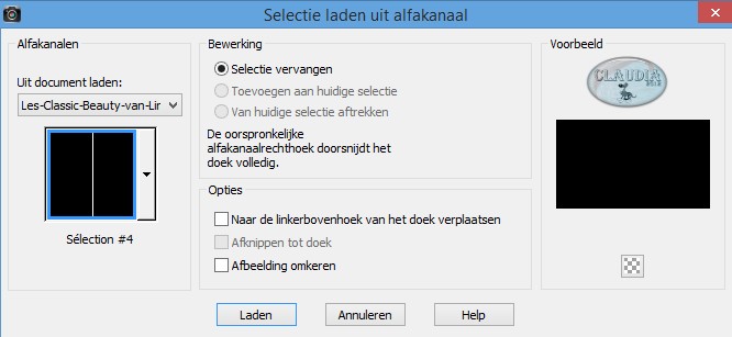 Selectie laden uit alfakanaal : Sélection #4