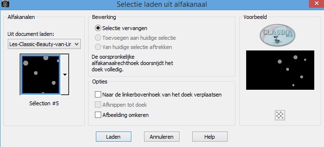 Selectie laden uit alfakanaal : Sélection #5