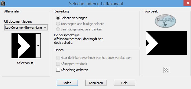 Selectie laden uit alfakanaal : Sélection #1