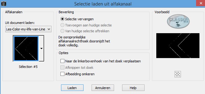 Selectie laden uit alfakanaal : Sélection #5