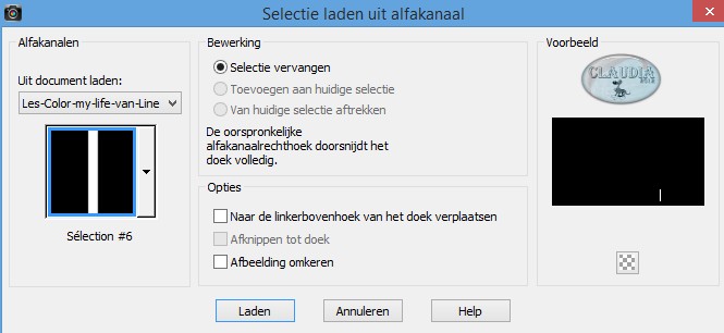 Selectie laden uit alfakanaal : Sélection #6 