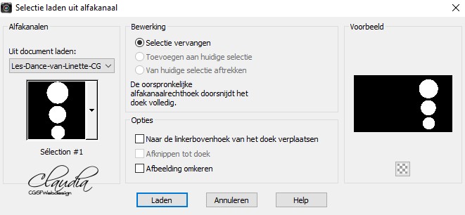 Selectie laden uit alfakanaal : Sélection #1