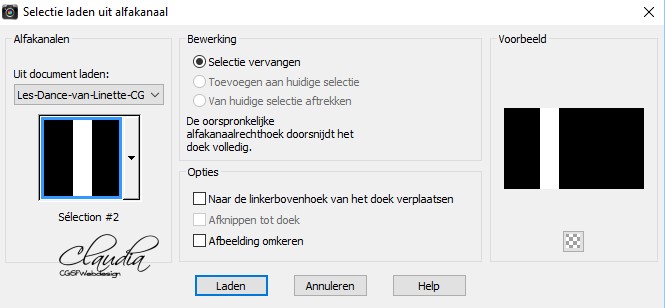 Selectie laden uit alfakanaal : Sélection #2