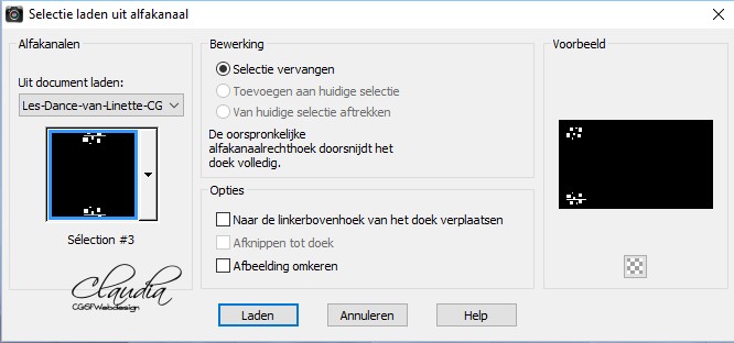 Selectie laden uit alfakanaal : Sélection #3