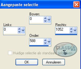 Instellingen Selectiegereedschap - Aangepaste selectie